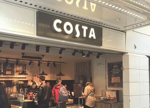 Costa Coffee calentado por infrarrojos de Herschel